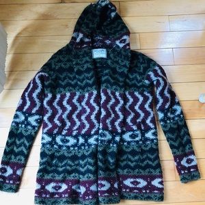 Sweater hooded cardigan size small